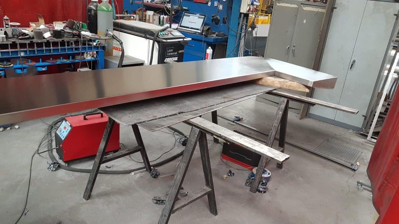 encimera de acero inoxidable